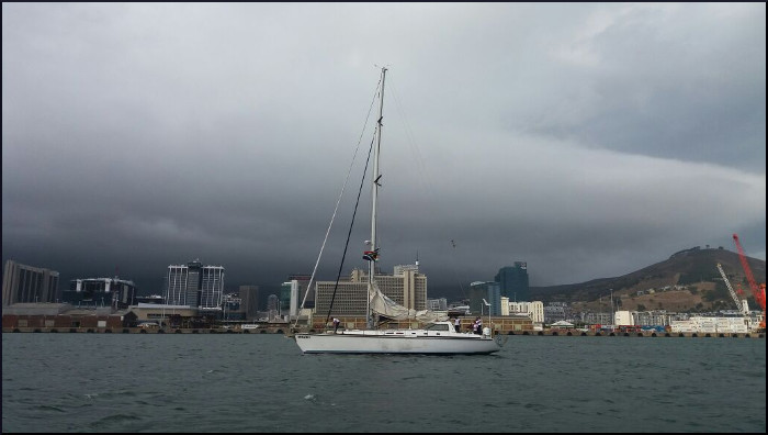 Indian Naval Sailing Vessel Mhadei arrives at Cape Town