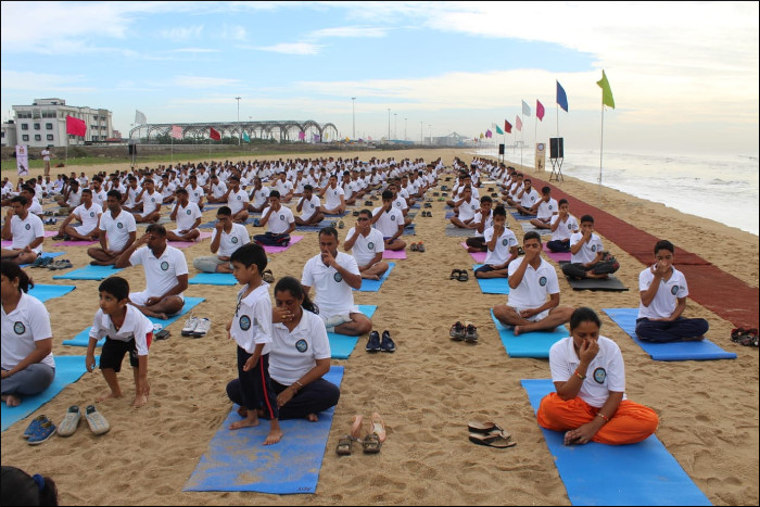 Tamil Nadu and Puducherry Naval Area Celebrates 4th International Day of Yoga - 2018
