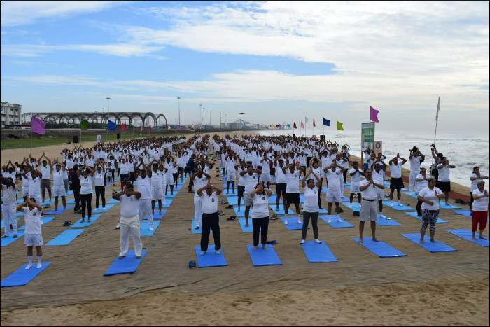 Tamil Nadu and Puducherry Naval Area Celebrates 4th International Day of Yoga - 2018