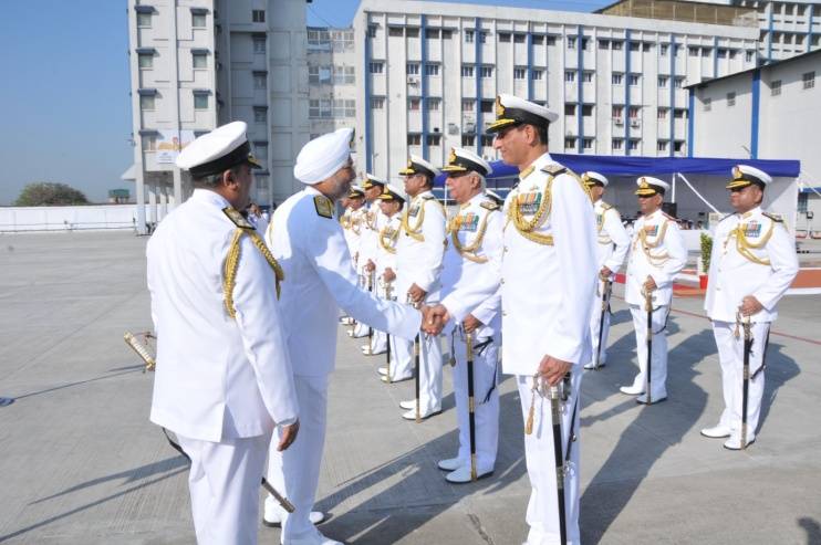 Vice Admiral SPS Cheema, PVSM, AVSM, NM, ADC Introduced to Flag Officers