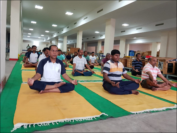 Material Organisation Vishakhapatnam Celebrates 4th International Day of Yoga - 2018
