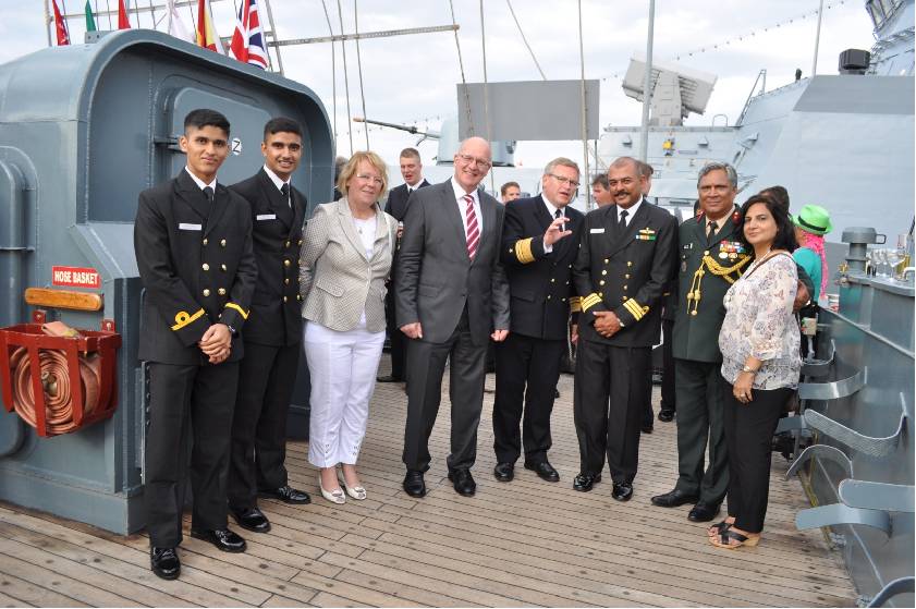 With Lord Mayor of Rostock and Vice Chief of German Navy