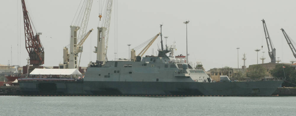 Freedom Variant Littoral Combat Ship (LCS 3) USS Fort Worth at Chennai port to participate in Exercise Malabar-2015