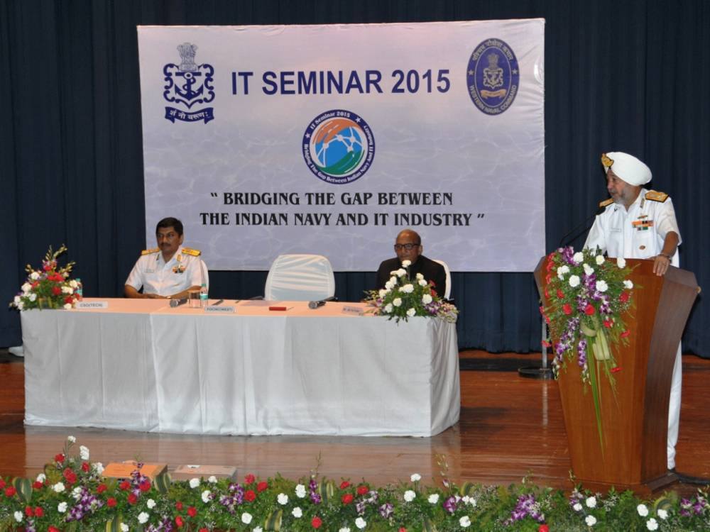 Vice Admiral SPS Cheema, FOC-in-C(West), at the Inaugural Session