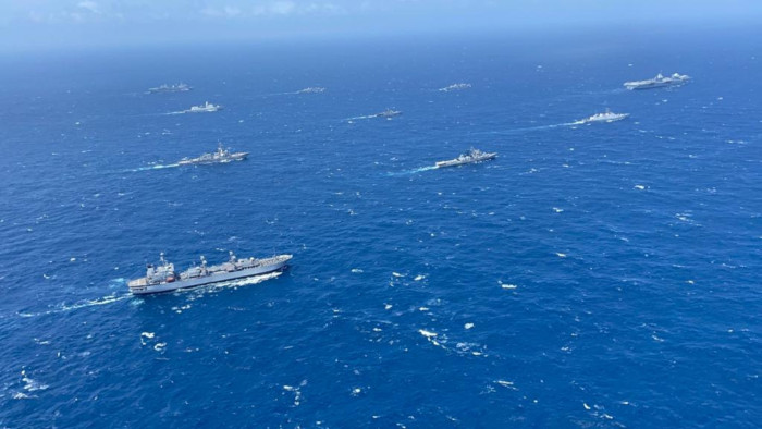 Indian Navy Exercises with Royal Navy Carrier Strike Group 