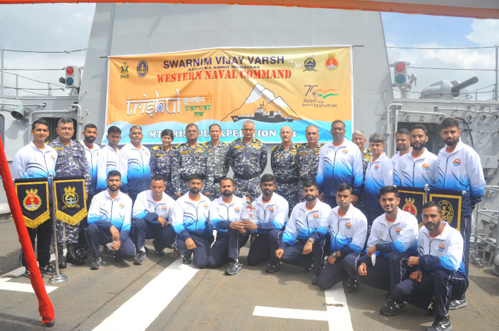 Indian Navy Mountaineering Expedition flagged off from INS Trishul