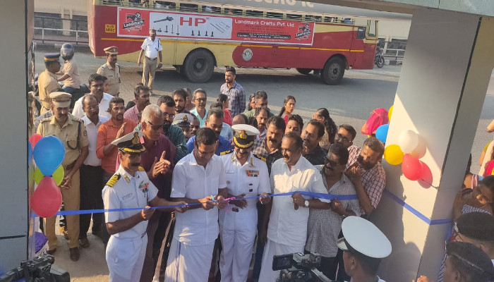Inauguration of Naval Base Bus Shelter at Kochi