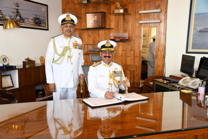 Vice Admiral Dinesh K Tripathi Takes Over as Flag Officer Commanding-in-Chief, Western Naval Command