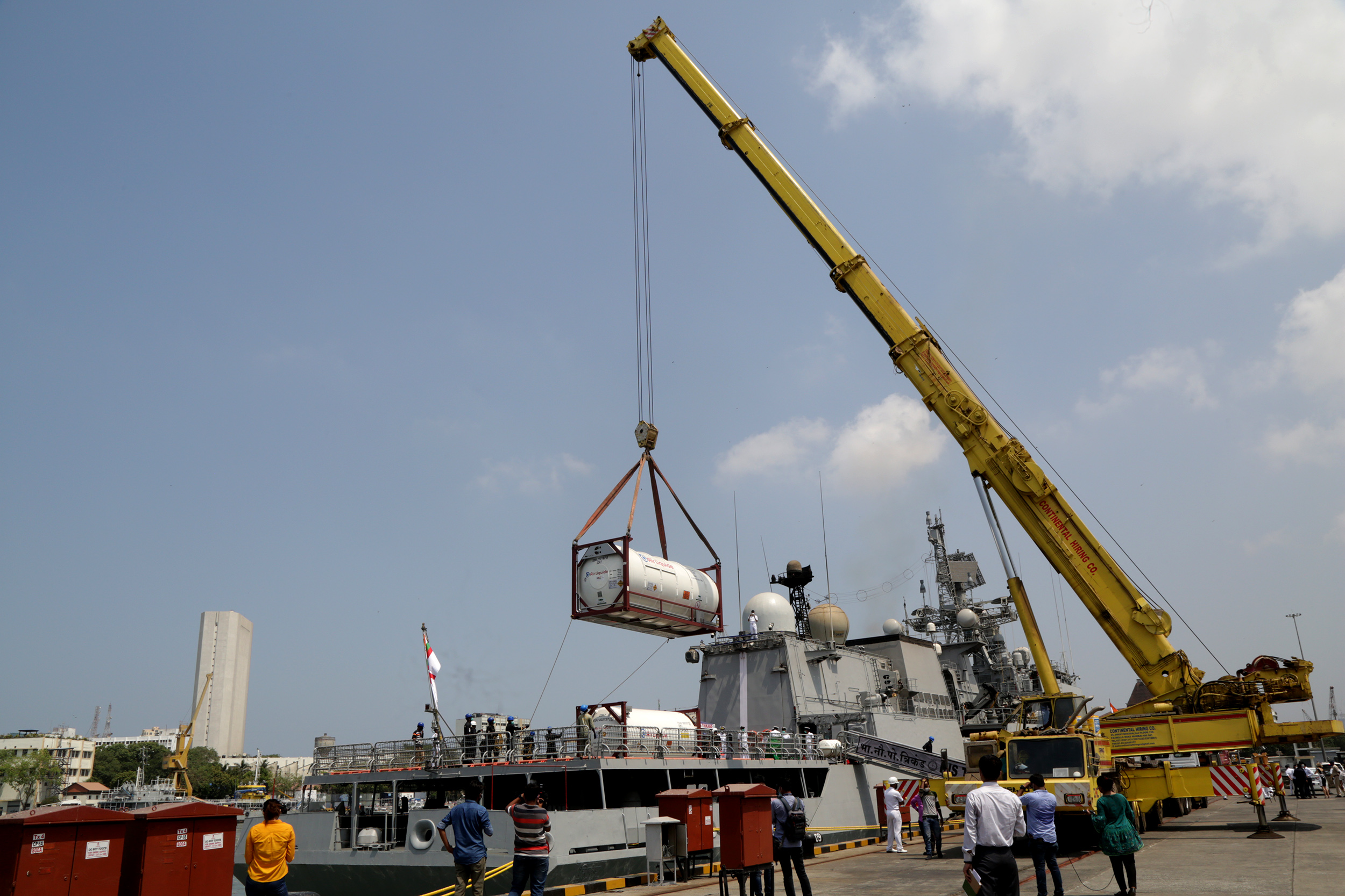 Indian Naval Ships Airavat, Kolkata and Trikand Reach India with Liquid Medical Oxygen and Critical Medical from Singapore, Kuwait and Qatar 
