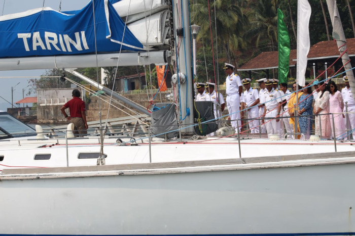 INSV Tarini Returns Triumphant After Historic Transoceanic Expedition by Indian Navy's Women Officers