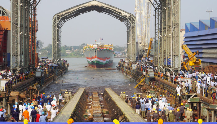 Launch of 2nd Project 17A Ship ‘Himgiri’