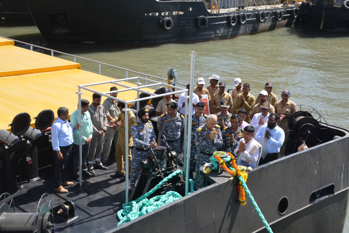 Delivery of First ACTCM Barge, LSAM 15  (Yard 125) at NAD (Karanja), Mumbai