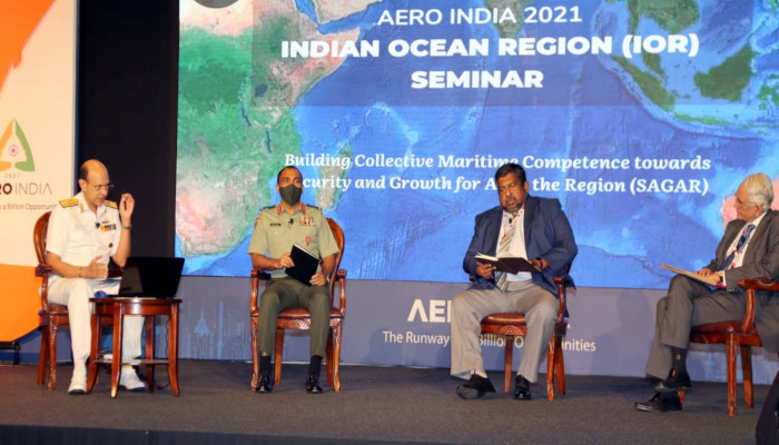एयरो इंडिया 2021: आईओआर संगोष्ठी क्षेत्र में सभी के लिए सुरक्षा और विकास (सागर) की दिशा में सामूहिक समुंद्री क्षमता का निर्माण