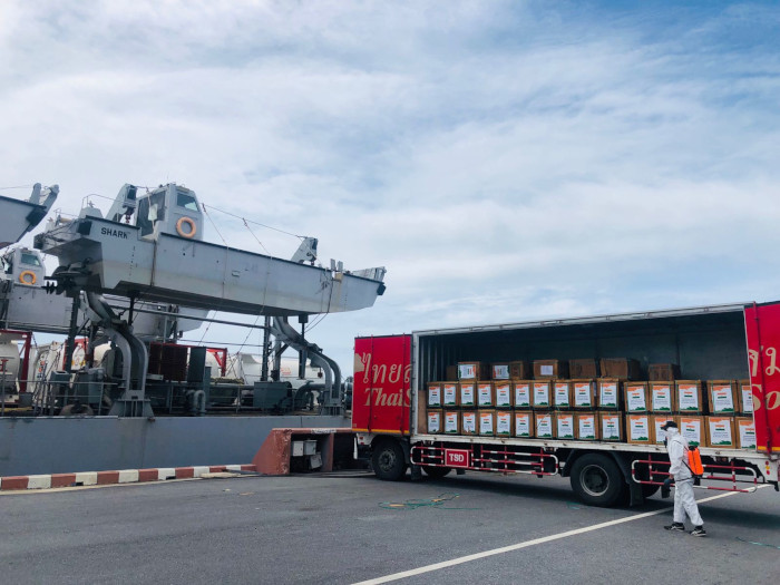 Mission Sagar INS Airavat arrives at Thailand with Covid relief supplies