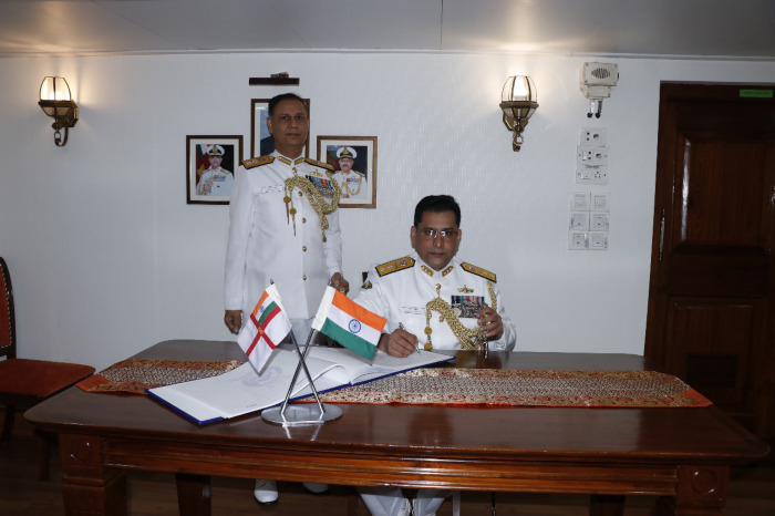 Change of Command of Western Fleet Rear Admiral Sameer Saxena, NM takes over as Fleet Commander of Sword Arm