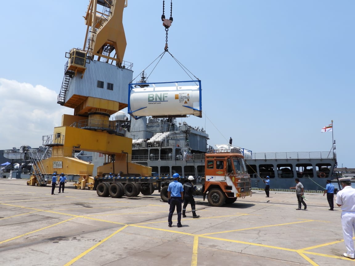 Indian Naval Ships Airavat, Kolkata and Trikand Reach India with Liquid Medical Oxygen and Critical Medical from Singapore, Kuwait and Qatar 