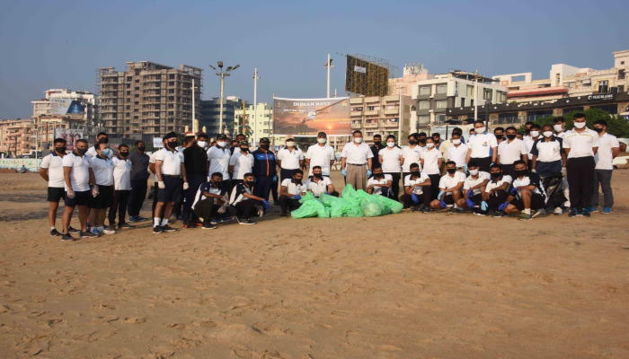 Beach Cleanup Drive Observed by Indian Navy 