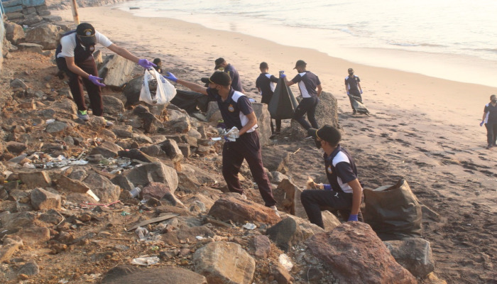 Beach Cleanup Drive Observed by Indian Navy 