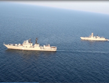 Indian Navy PASSEX With Russian Navy