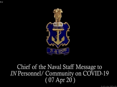 नौसेनाध्यक्ष द्वारा कोविड़-19 पर भारतीय नौसैनिक कर्मियों/ समुदाय को संदेश (07 अप्रैल 20)
