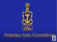 Indian Navy Salutes to Corona Warriors