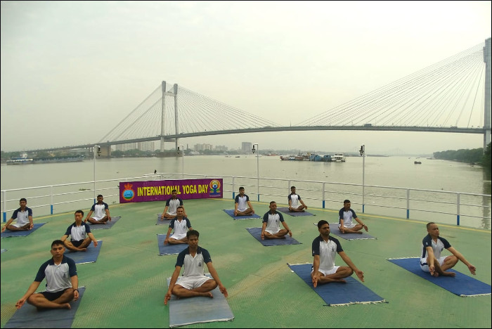 INS Netaji Subhash Celebrates 4th International Day of Yoga - 2018