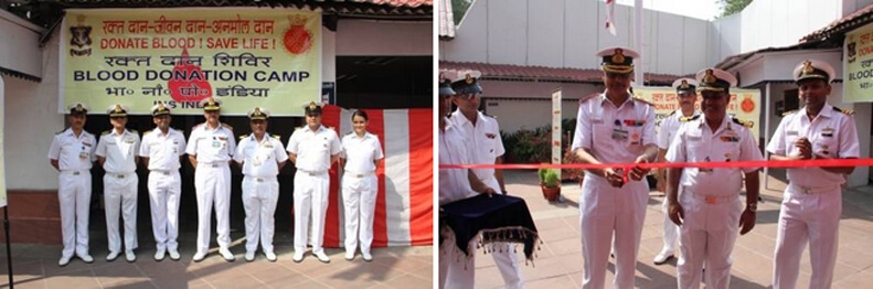 Conduct of Blood Donation Camp at INS India premises on 23rd Jun 15