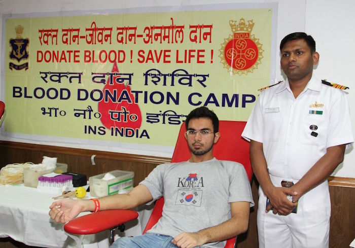 Conduct of Blood Donation Camp at INS India premises on 23rd Jun 15